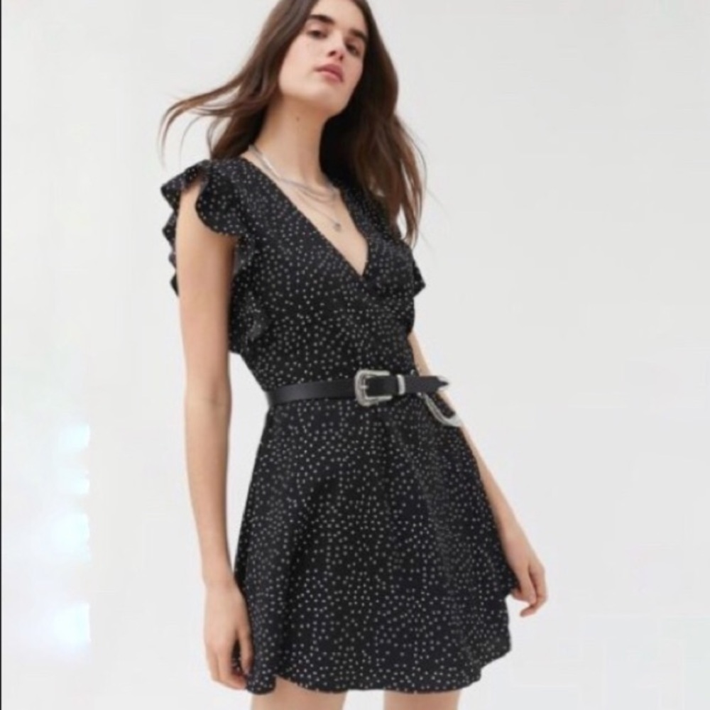 UO Josey Mini Wrap Dress, Size XS